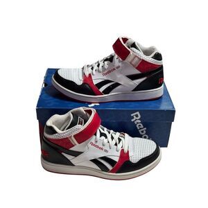 Reebok BB4500 Hi Top White/Black/Vector Red Sz 9